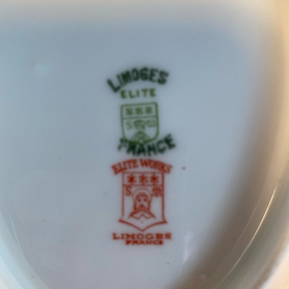 Vintage Oval Candy Dish Porcelain Limoges "Bridal Wreath" - Picture 3 of 3